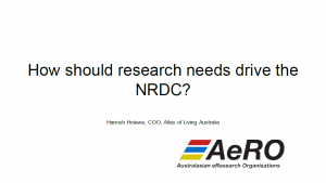 AeRO Forum Panel 2 - Research Needs - Hamish Holewa - ALA